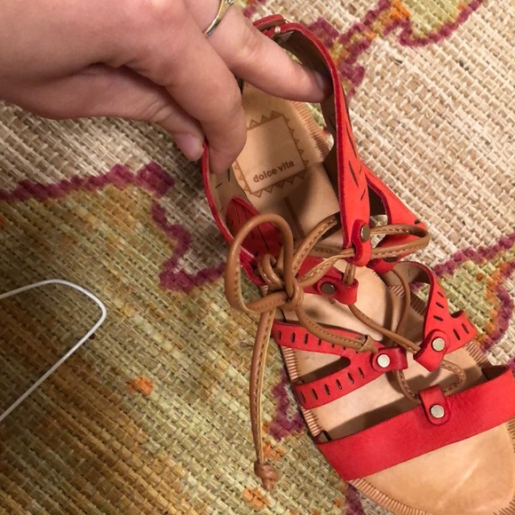 Red dolce vita sandals - Picture 3 of 5